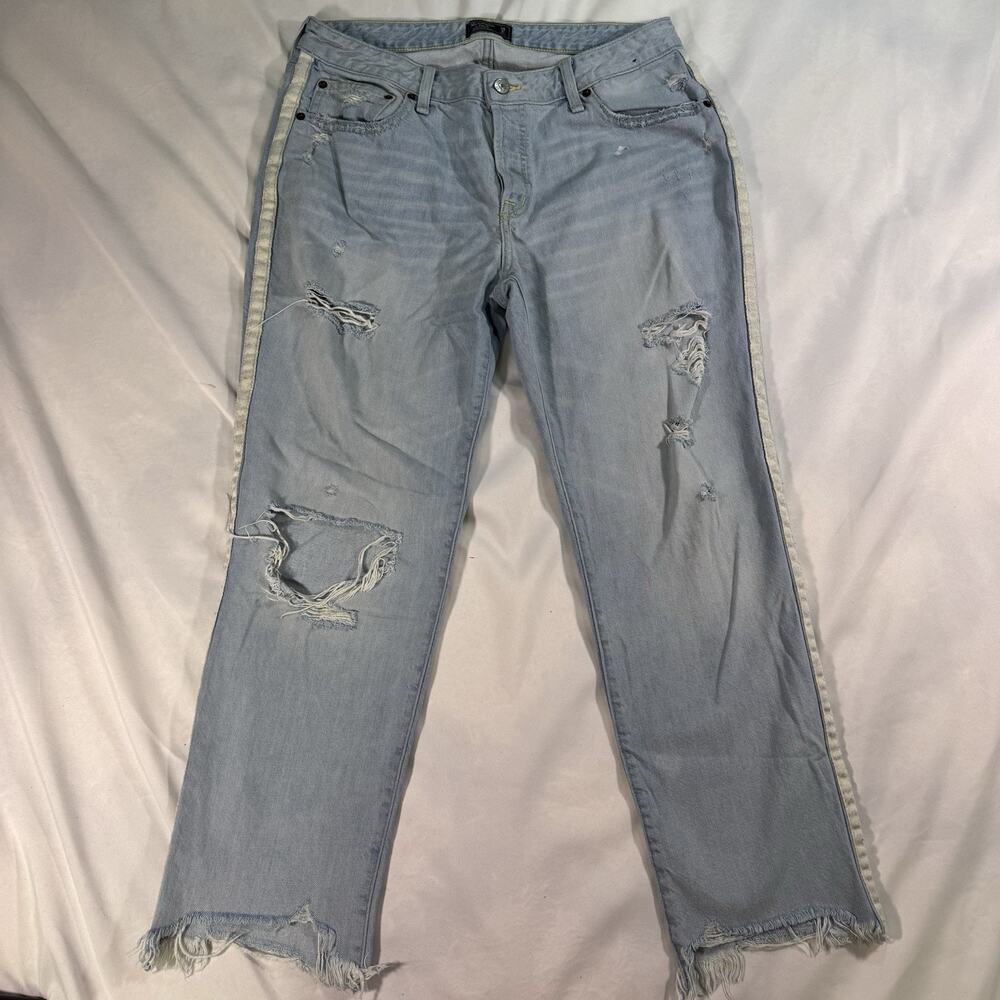 Abercrombie Fitch Jeans Womens 28/6 Blue Ames Slim Boyfriend Low Rise Light Wash